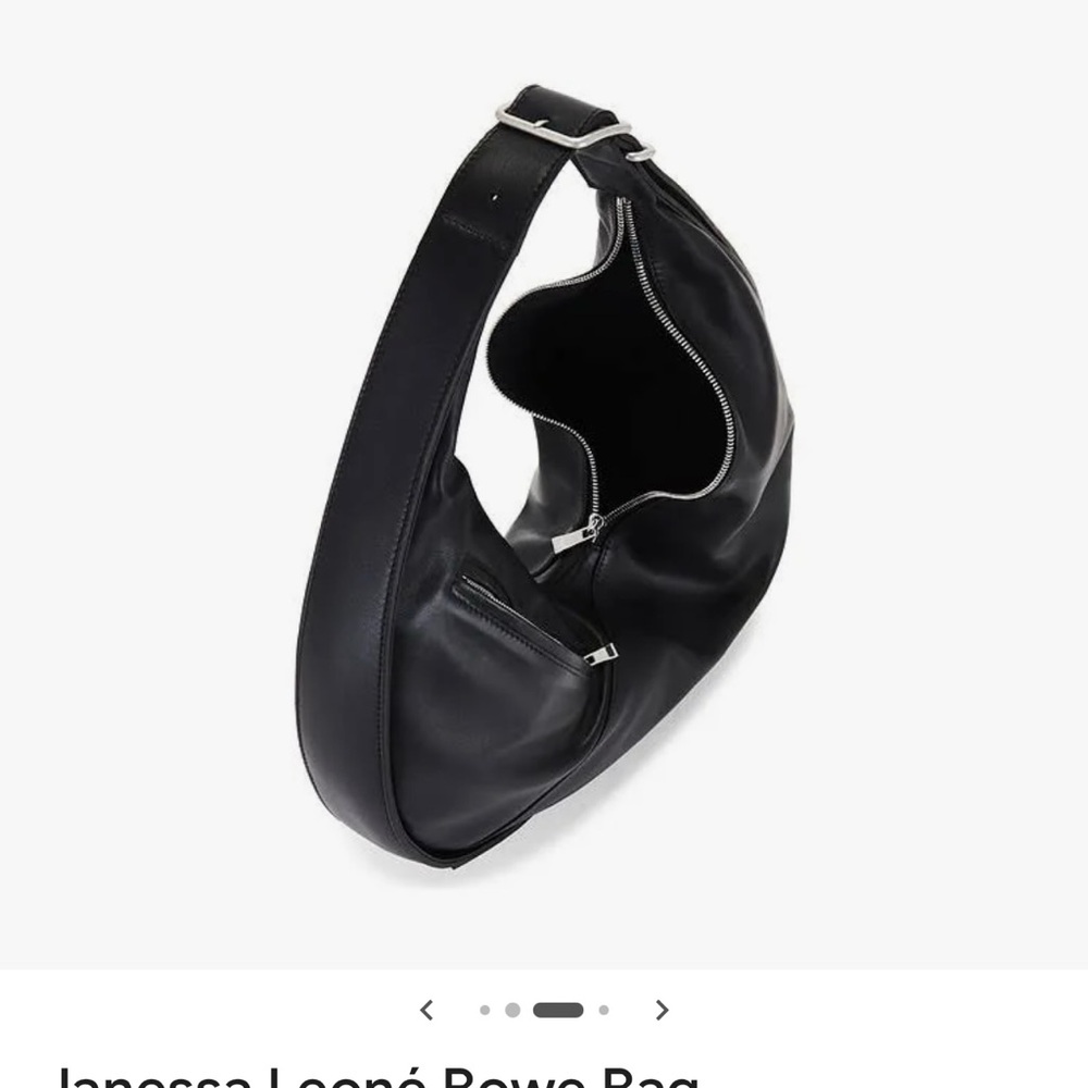 Elegant Black Leather Hobo Bag - Picture 3 of 12
